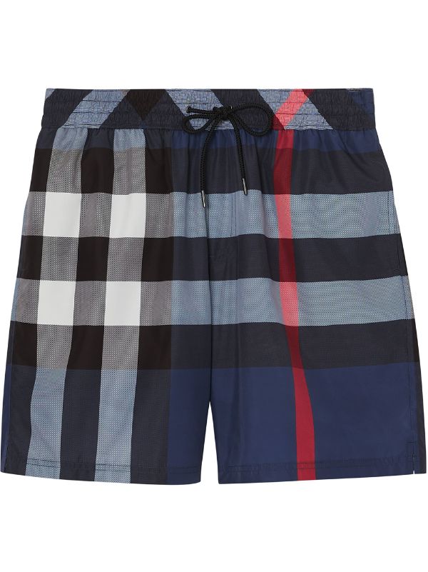 Burberry Check drawstring swim shorts