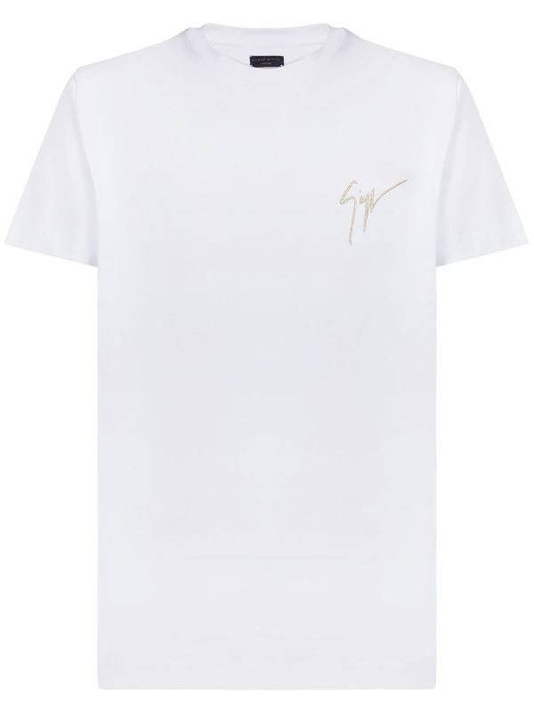 Giuseppe Zanotti embroidered logo cotton T-shirt