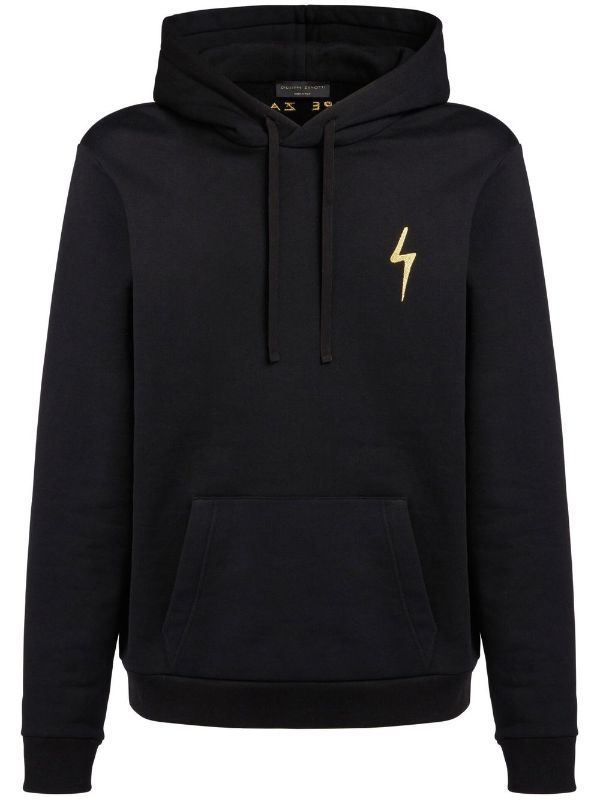 Giuseppe Zanotti embroidered logo drawstring hoodie