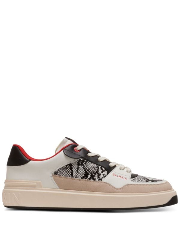 Balmain B-Court Flip snakeskin-effect sneakers