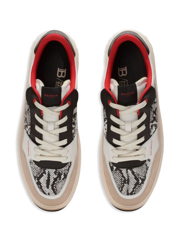 Balmain B-Court Flip snakeskin-effect sneakers