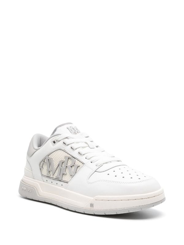 AMIRI logo-embossed leather sneakers