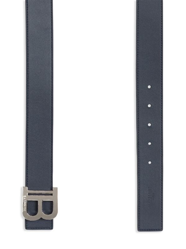 Balmain two-tone reversible leather belt