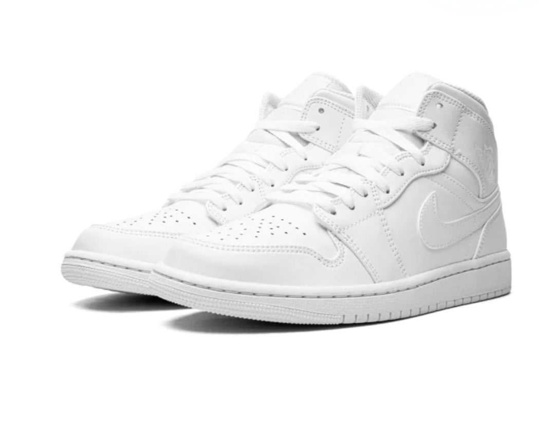 Air Jordan 1 Mid Triple White (2022)