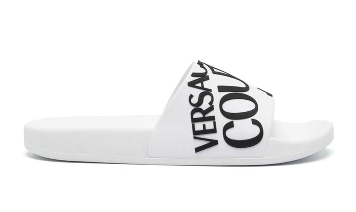 Versace Jeans Couture logo-print slip-on slides