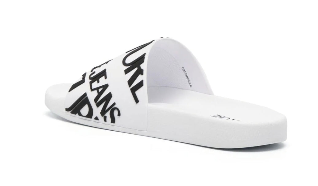 Versace Jeans Couture logo-print slip-on slides