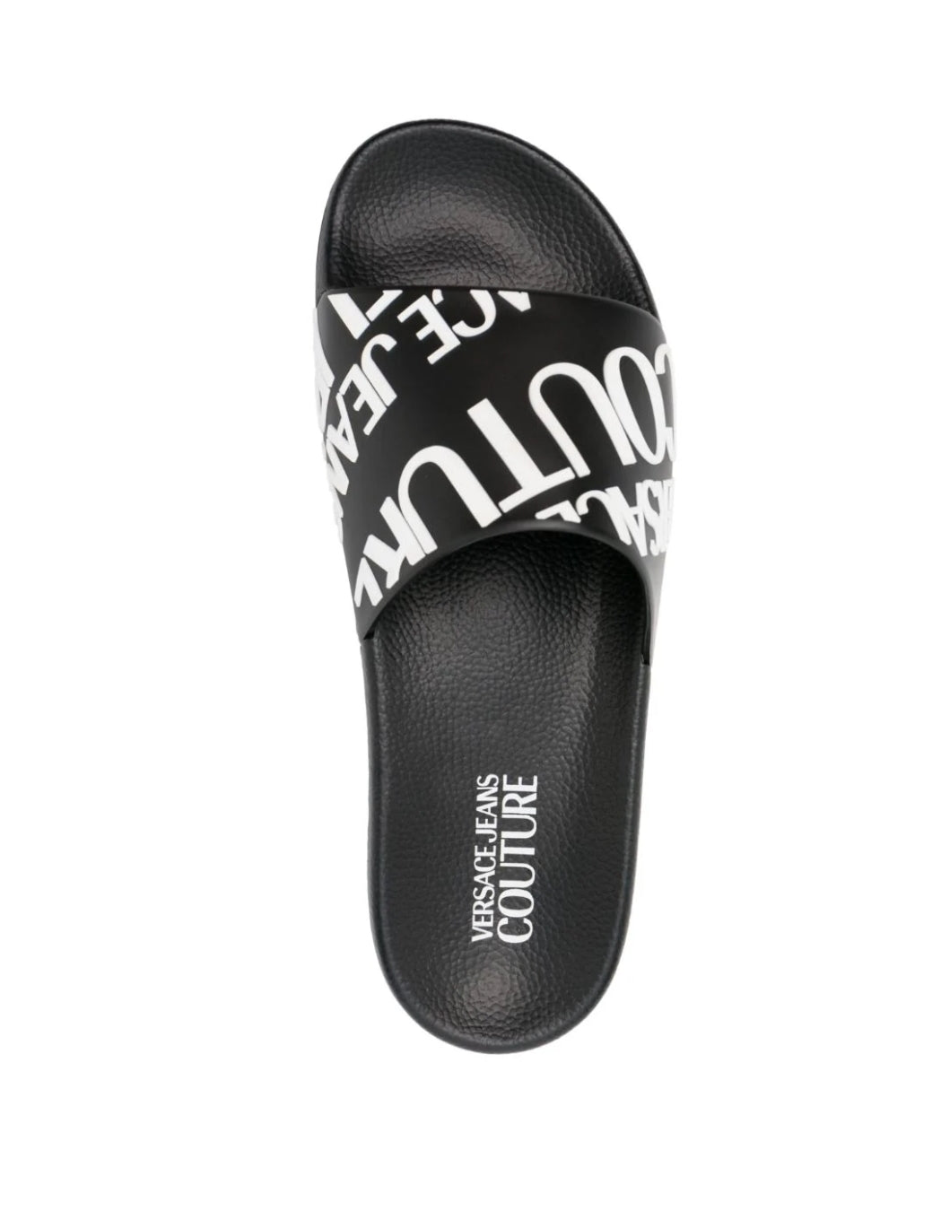 Versace Jeans Couture logo-print slip-on slides